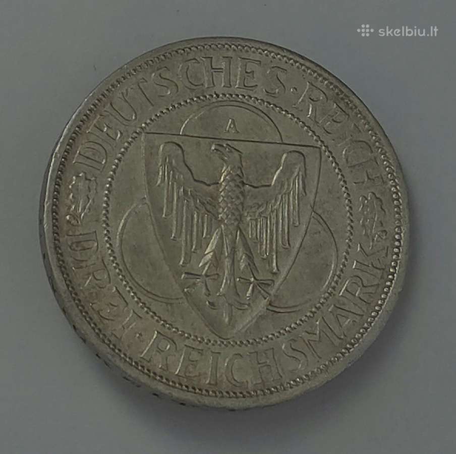 Veimaro respublika 3 Reichsmark 1930 A - nuotraukos Nr. 7