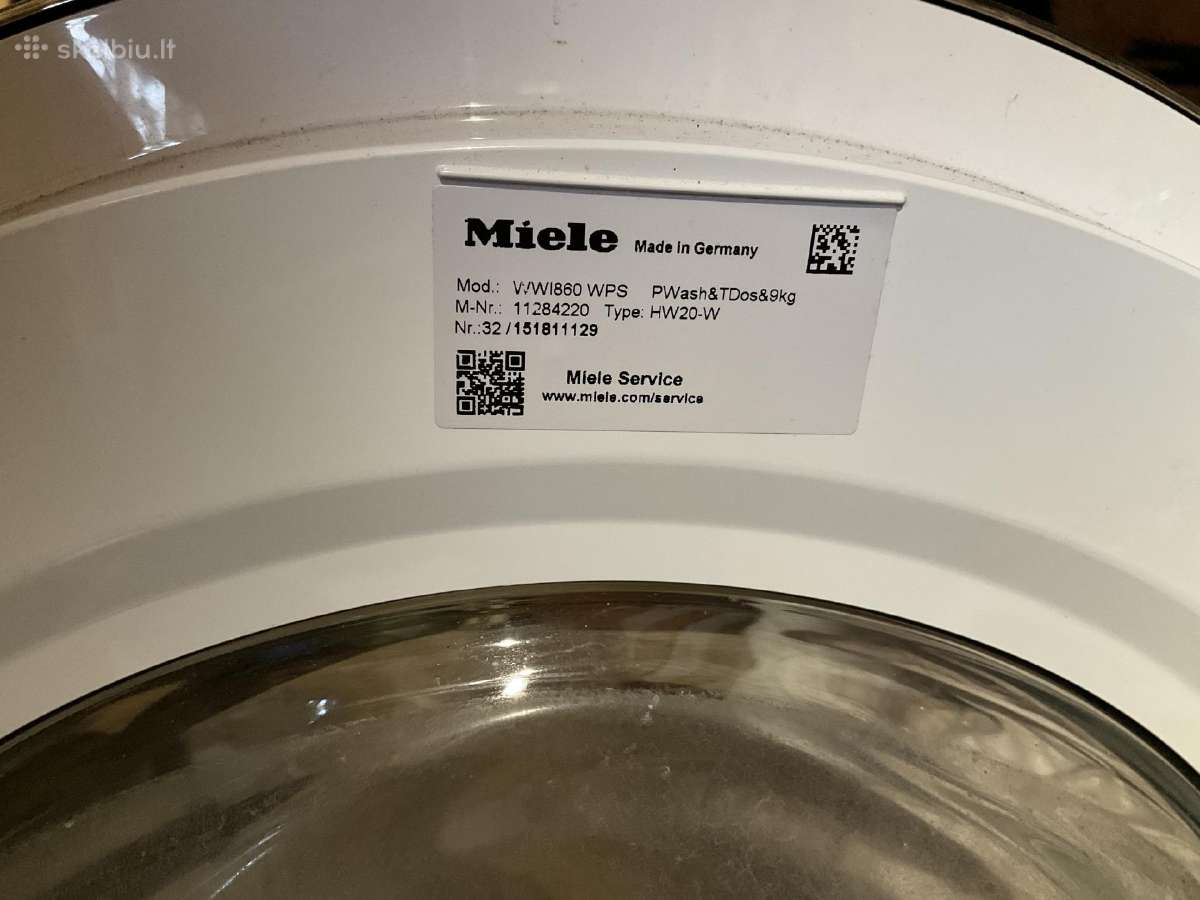 Miele WWI 860 Wps detalėms, gedimas maitinime - nuotraukos Nr. 4