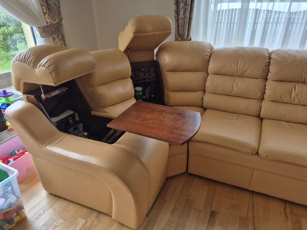 Odinė sofa-lova - nuotraukos Nr. 4