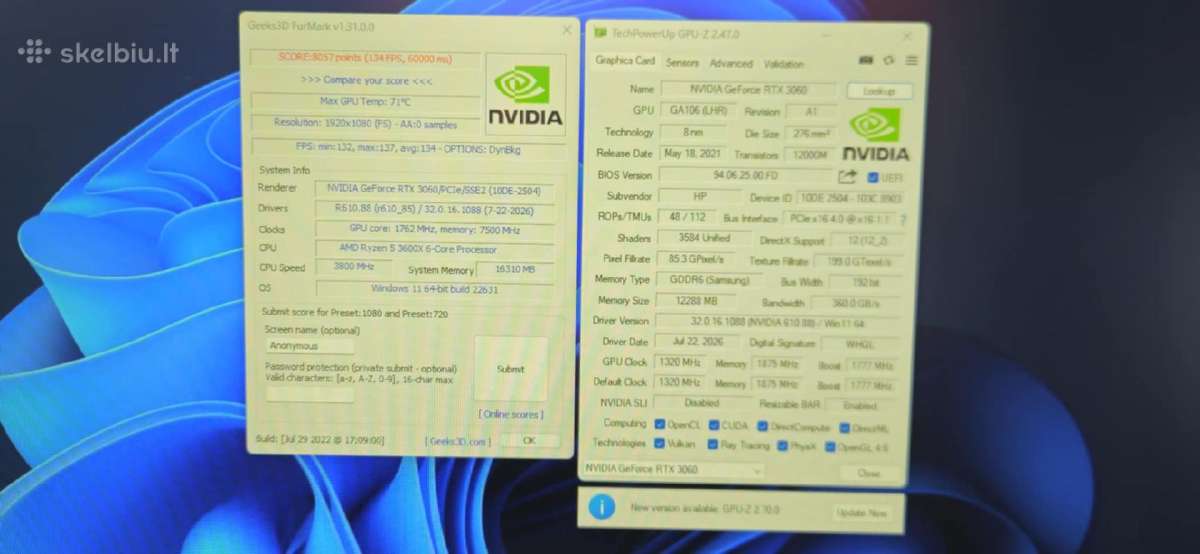 Žaidimo kompiuteriai Rtx 3060/ Rtx 2070/ Rtx 3050 - nuotraukos Nr. 9