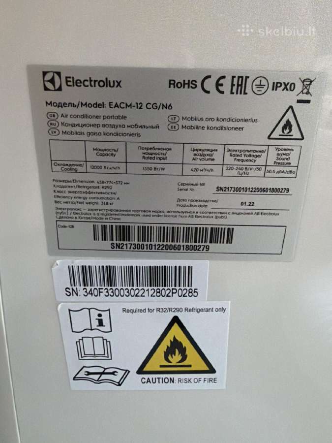 Electrolux mobilus kondicionierius 3,5 kw - nuotraukos Nr. 3