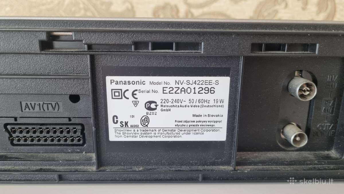 Vhs grotuvas Panasonic - nuotraukos Nr. 3