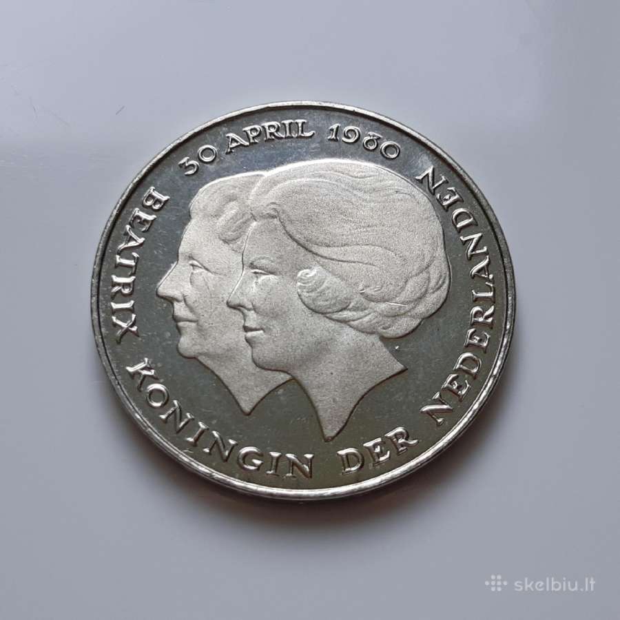 Olandija 2,5 guldeno 1980 - nuotraukos Nr. 2