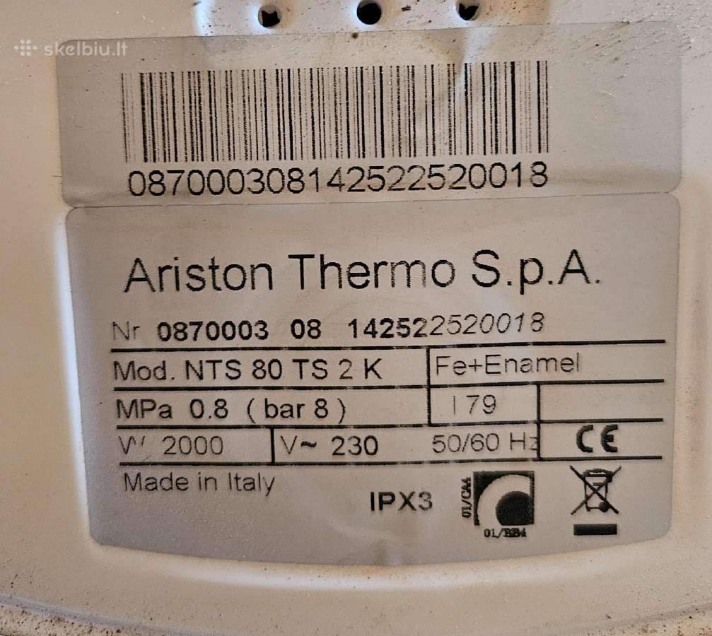 Ariston boileris - nuotraukos Nr. 2