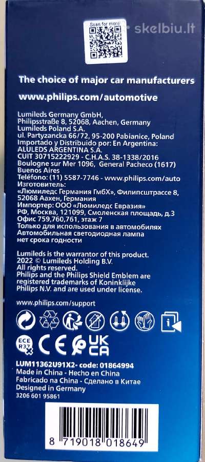 Philips Ultinon Pro9100 H11 LED lemputės – 2 vnt. - nuotraukos Nr. 7