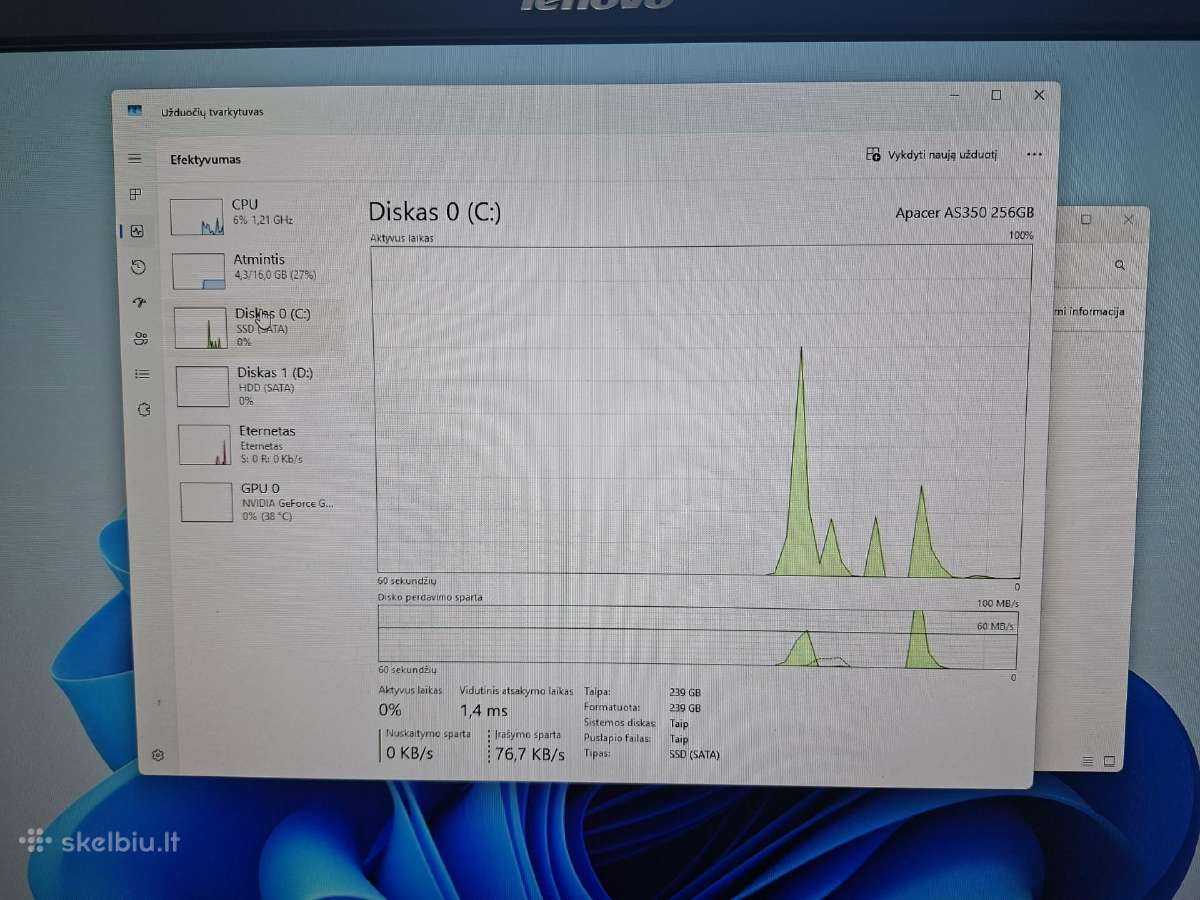 I5-6500,16ram,gtx1060-6gb,250gb SSD - nuotraukos Nr. 9