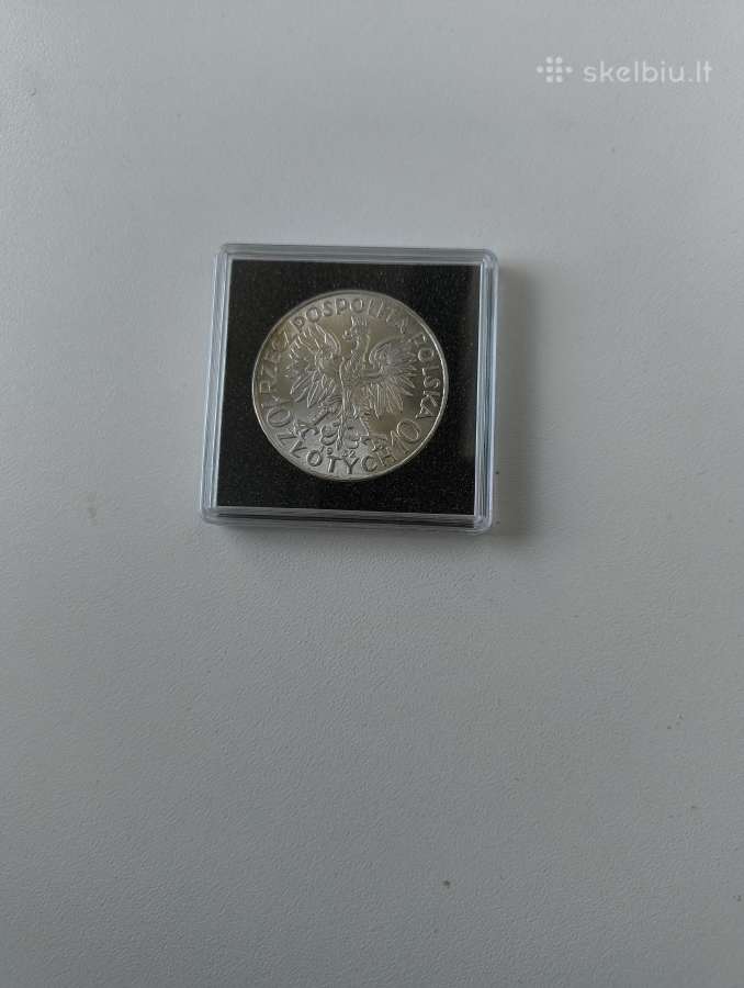 Moneta 10 Zlotų Original 1932 m. Sidabras Unc . Žr - nuotraukos Nr. 2