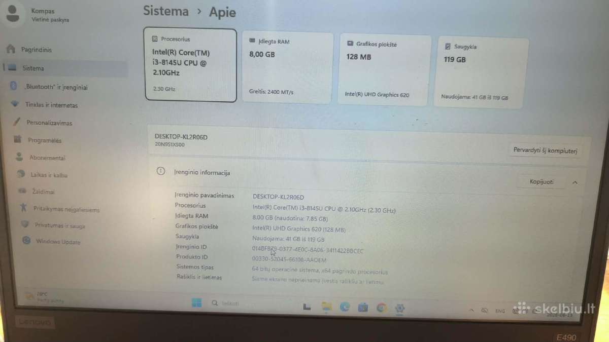 Lenovo thinkpad - nuotraukos Nr. 2