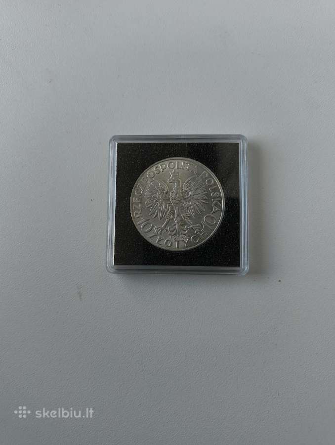 Moneta 10 Zlotų Original 1932 m. Sidabras Unc .Žr - nuotraukos Nr. 2
