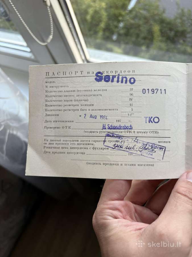 Weltmeister Serino 96 akordeonas - nuotraukos Nr. 6