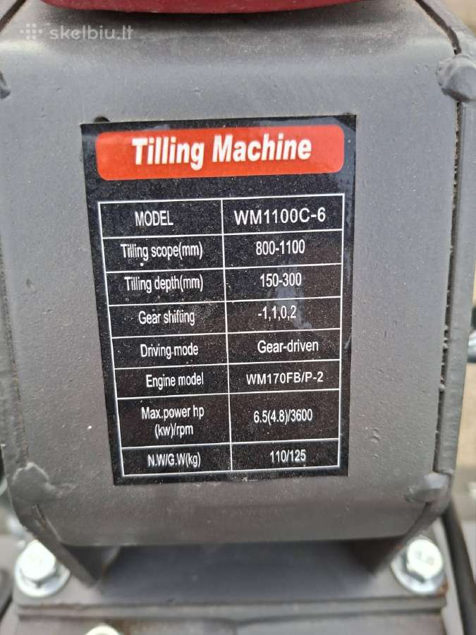 Motoblokas Weima Wm1100c-6 - nuotraukos Nr. 11