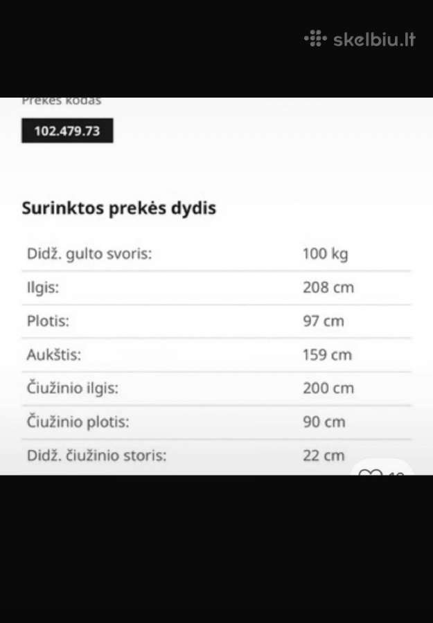 Dviaukštė lova - nuotraukos Nr. 2