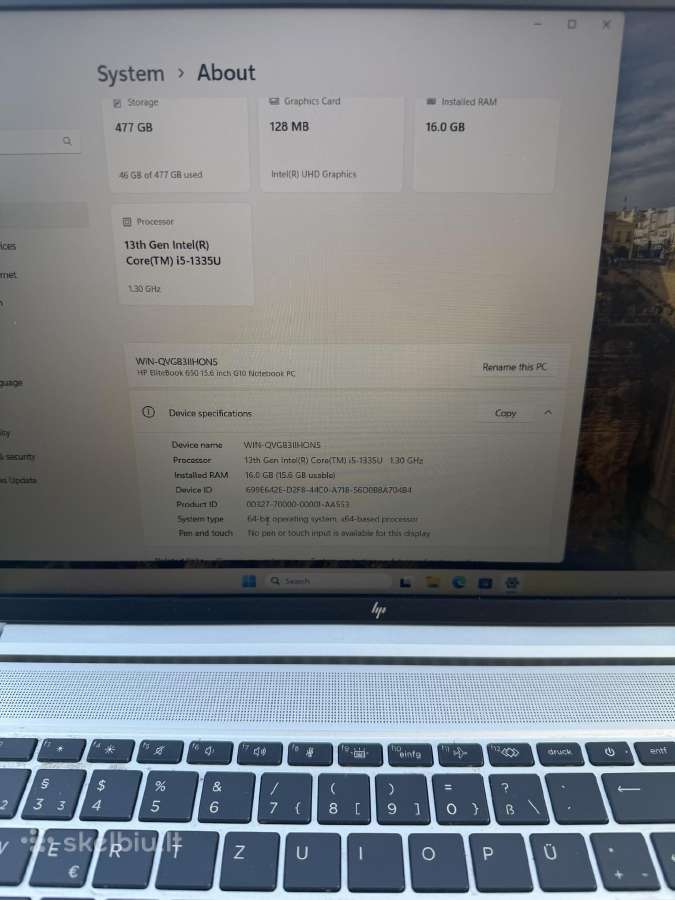 Hp Elitebook 650 G10 15.6 Lte i5-1345u 16gb 512gb - nuotraukos Nr. 4