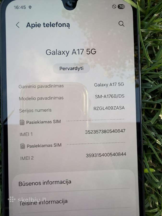 Samsung galaxy A17 5G 128gb black - nuotraukos Nr. 3