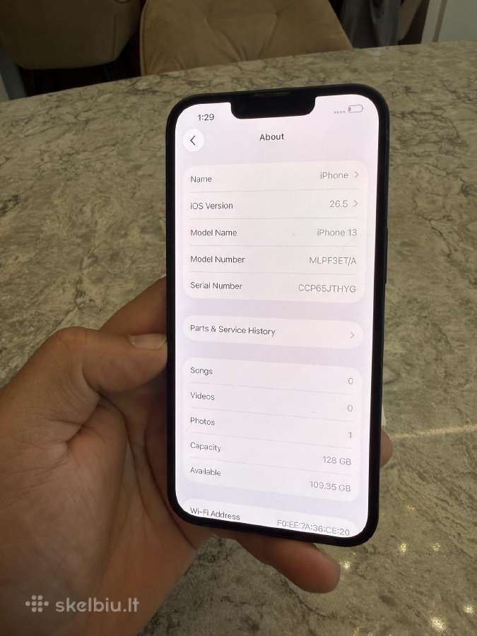 iPhone 13, 128gb 100% - nuotraukos Nr. 5