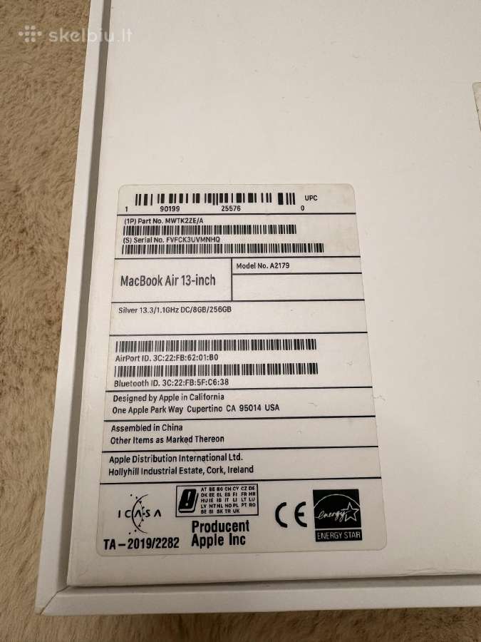 MacBook air 2020 - nuotraukos Nr. 5