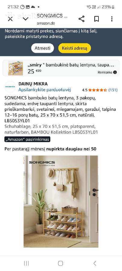 Batų lentyna - nuotraukos Nr. 2