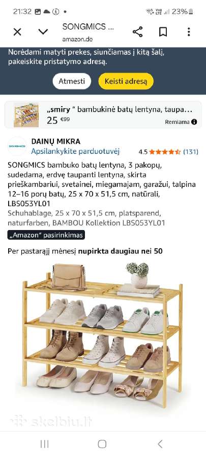 Batų lentyna - nuotraukos Nr. 3