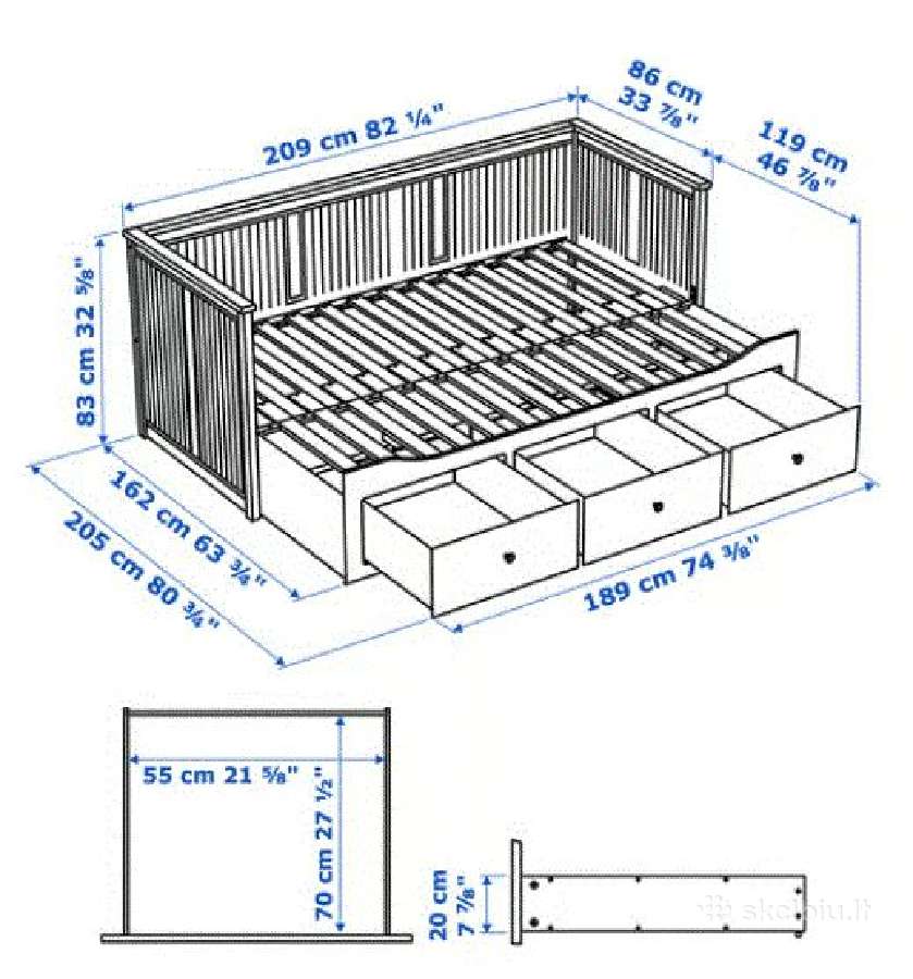 Kušetė Hemnes - nuotraukos Nr. 8