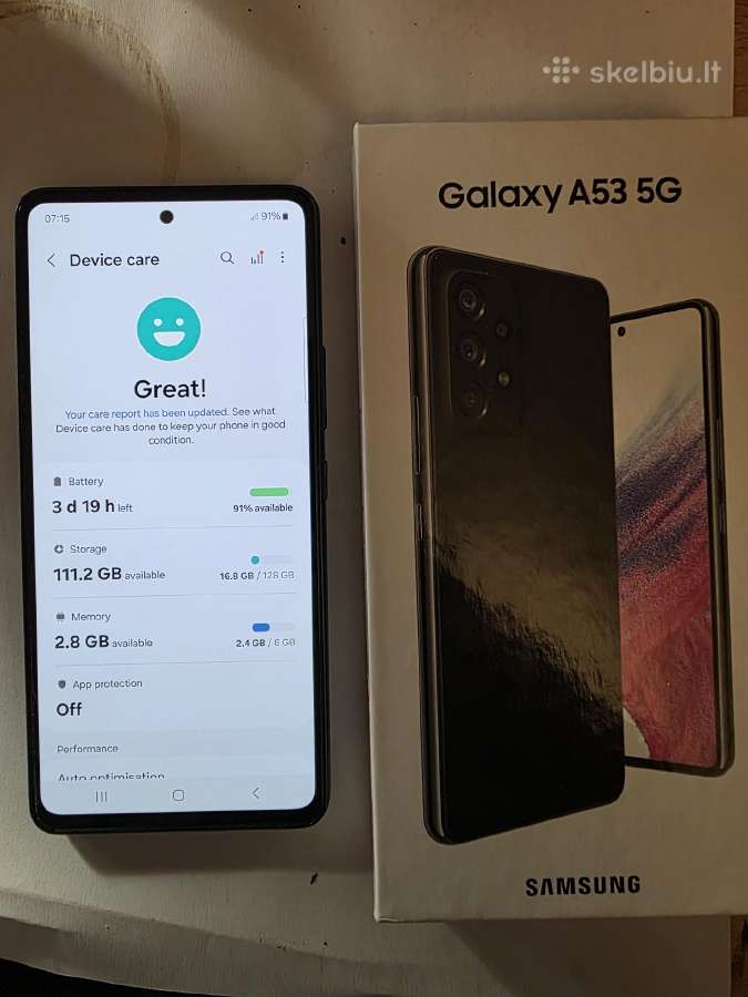 Samsung Galaxy A53 128 GB labai gera bukle - nuotraukos Nr. 4