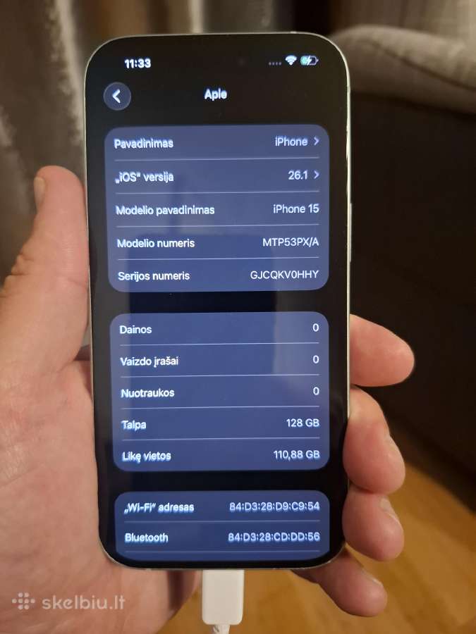 iPhone 15 128gb - nuotraukos Nr. 10