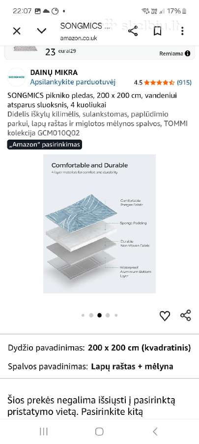 Neperšlampamas kilimėlis - nuotraukos Nr. 6