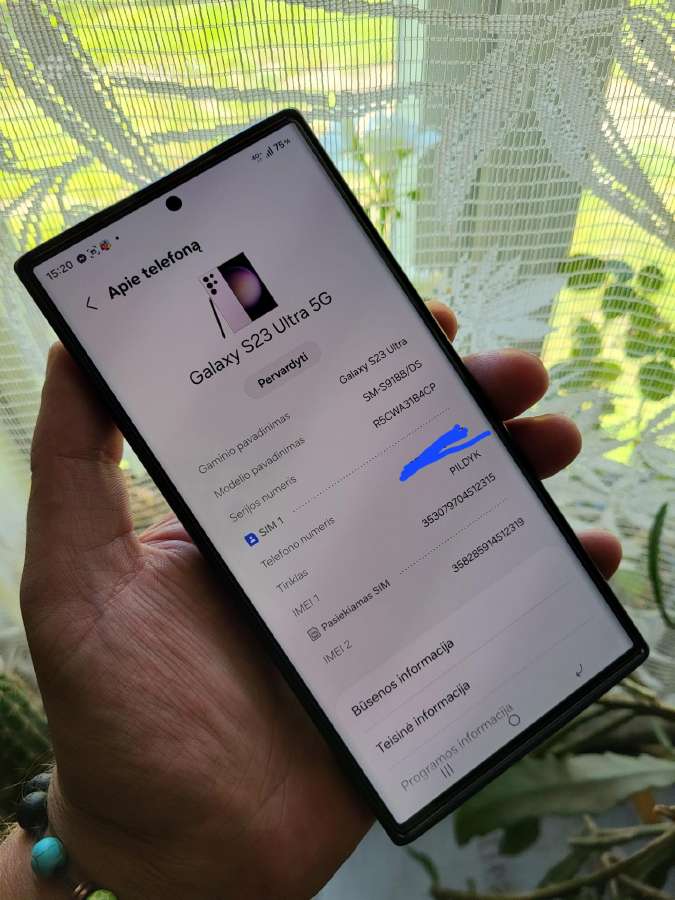 Samsung Galaxy S23 Ultra 5G 8/256gb - nuotraukos Nr. 3