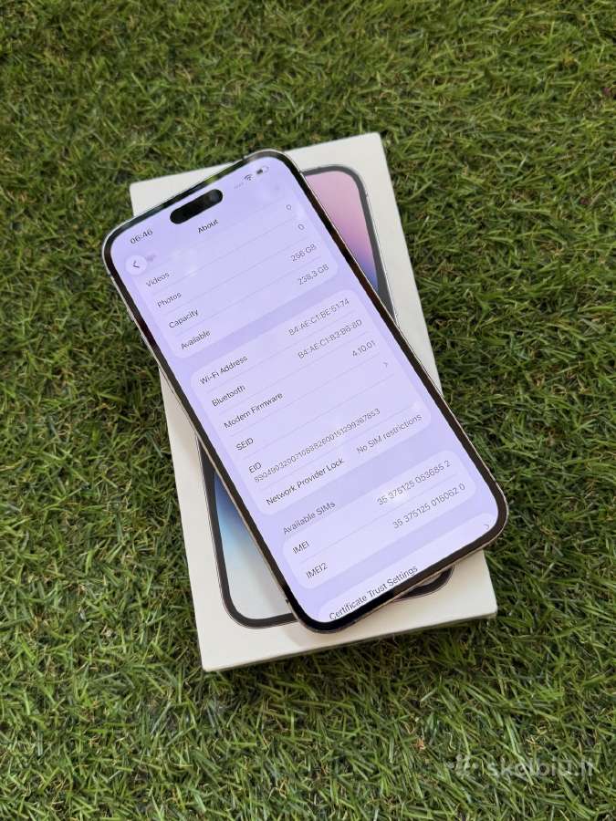 Apple iPhone 14 Pro Max 256gb Deep Purple BH:98% - nuotraukos Nr. 6
