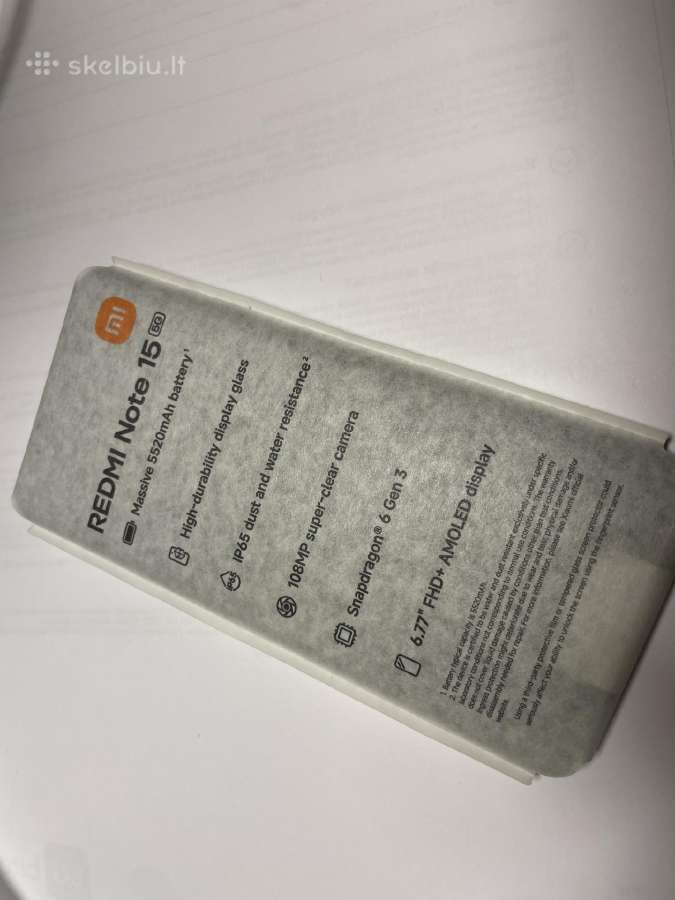 Parduodu nauja Redmi Note 15 5G telefona - nuotraukos Nr. 6