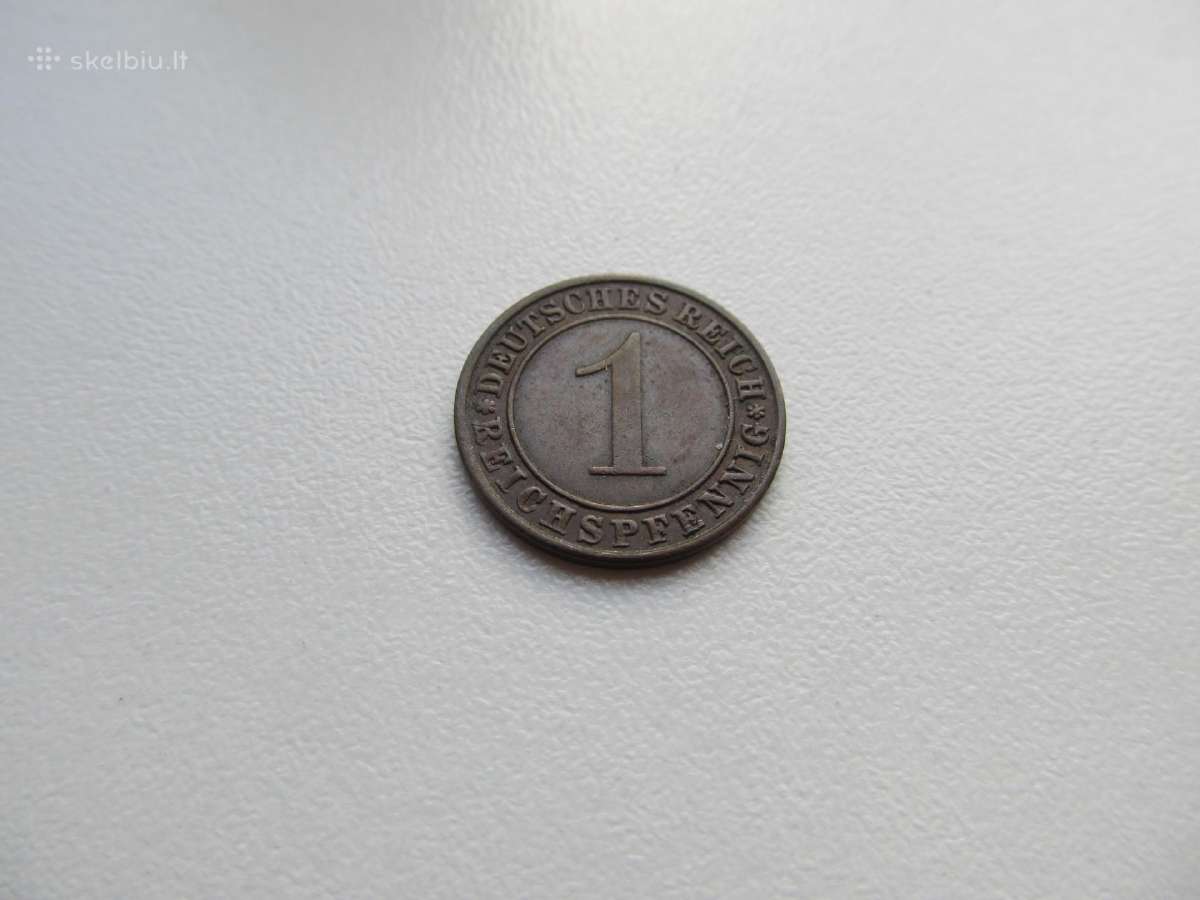 1 reichspfennig , Vokietija , 1933 A , 1936 A - nuotraukos Nr. 3