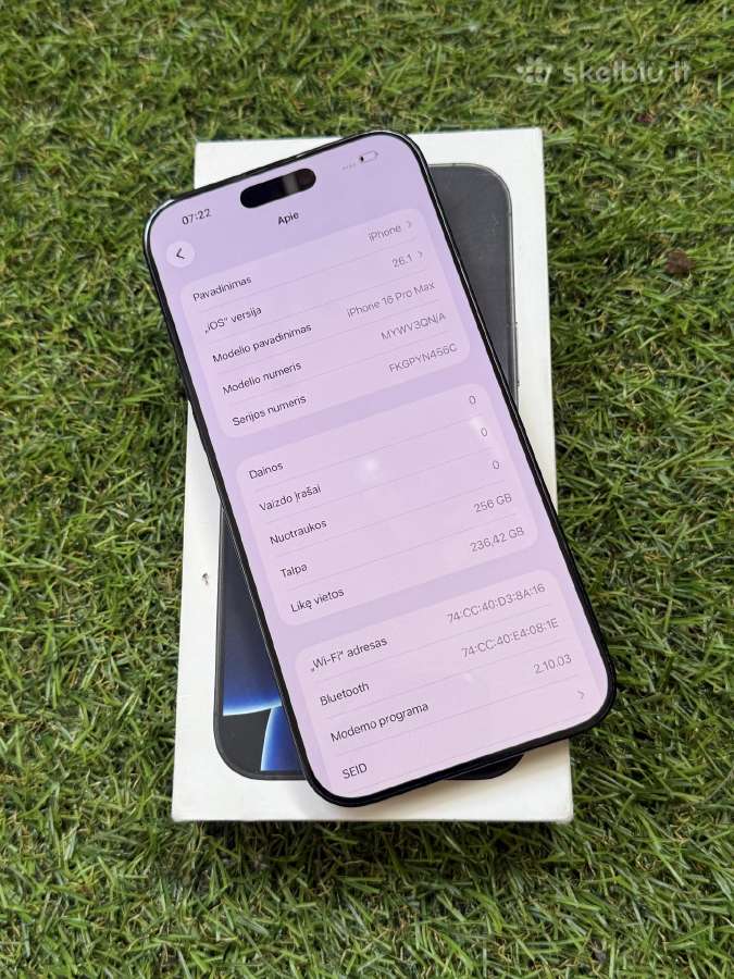 Apple iPhone 16 Pro Max 256gb Black Titanium - nuotraukos Nr. 7