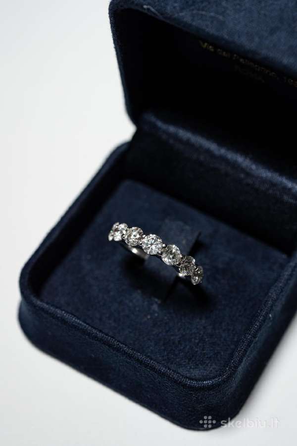 Žiedas natūralių deimantų juostelė 2.15ct - nuotraukos Nr. 4