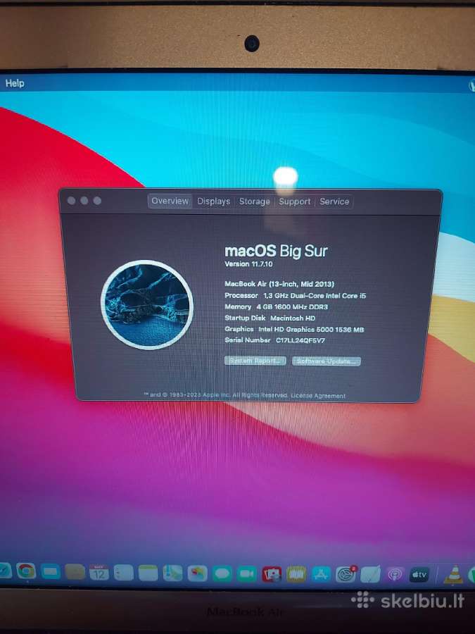 Apple MacBook Air 13" Mid 2013 - nuotraukos Nr. 7