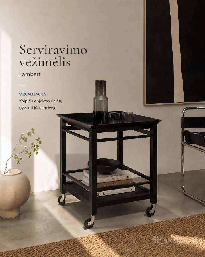 Monza serviravimo vežimėlis Lambert - nuotraukos Nr. 2