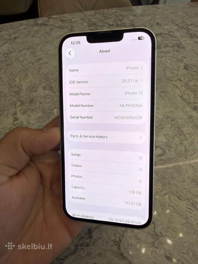 iPhone 13, 128gb 100% baterija - nuotraukos Nr. 4
