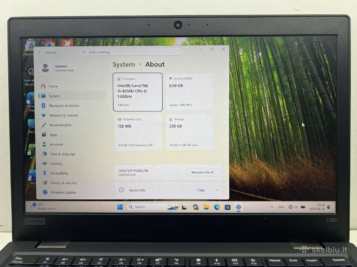 Lenovo thinkpad L380 - nuotraukos Nr. 2
