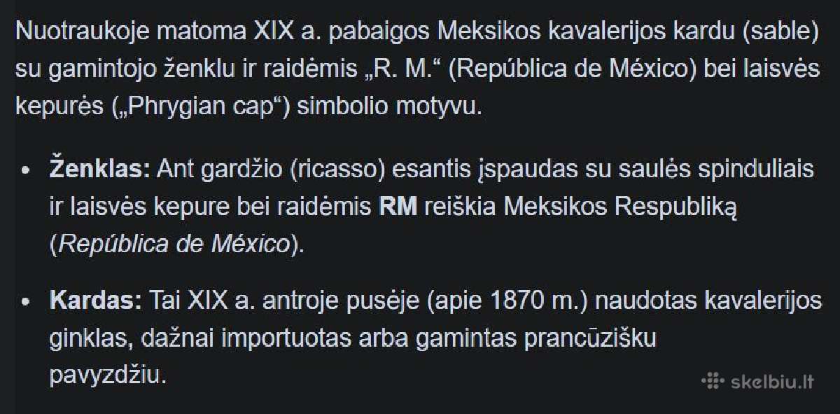 Meksika. M1870. Kavalerija . - nuotraukos Nr. 2