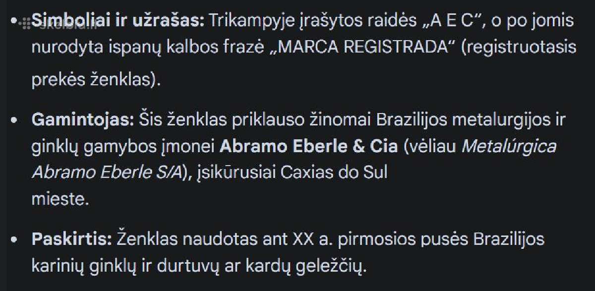 Brazilija. M1889. Kavalerija . - nuotraukos Nr. 2