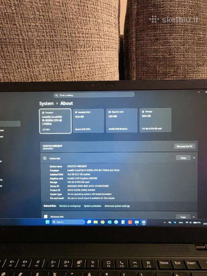 Puikios bukles Lenovo Thinkpad X1 carbon 8gen. - nuotraukos Nr. 3