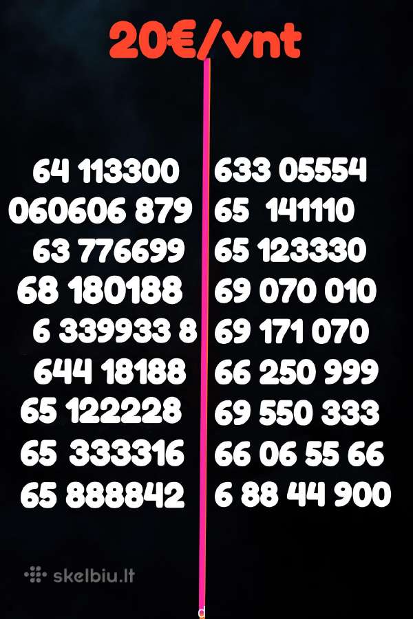 Gražus numeris už 20€ 111 000 333 888 999 222 4444 - nuotraukos Nr. 2