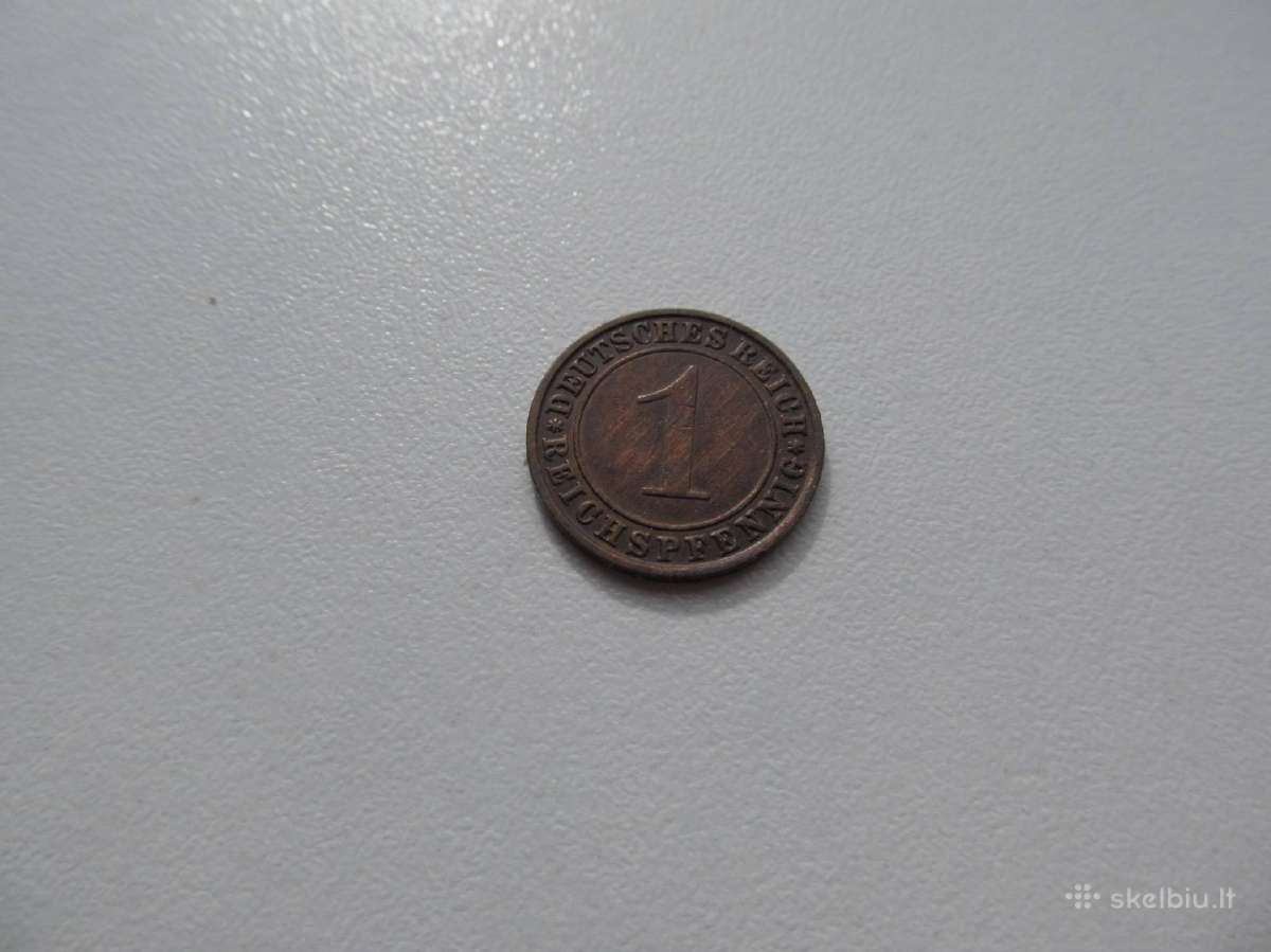 1 reichspfennig , Vokietija , 1924 J , 1925 J - nuotraukos Nr. 3