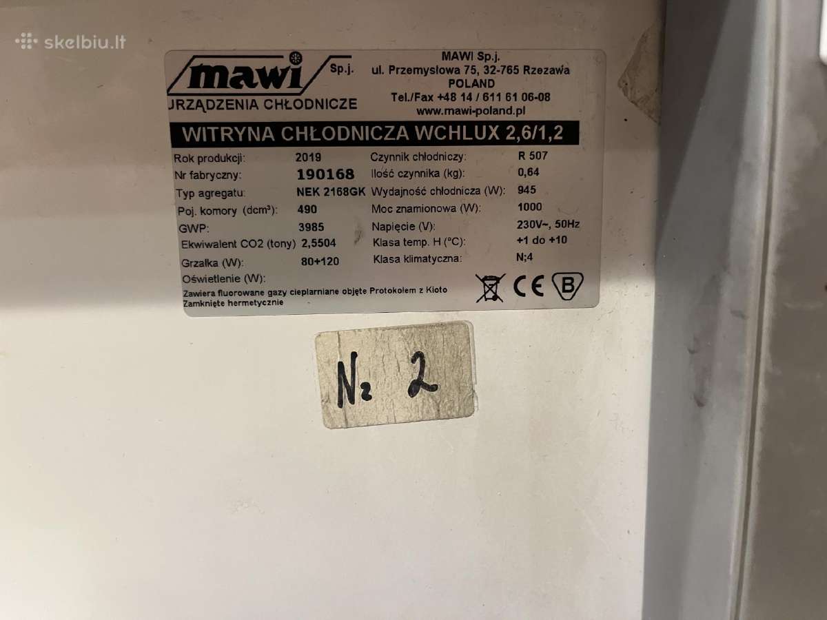 Šaldymo vitrina (2vnt.) profesionalios - nuotraukos Nr. 3