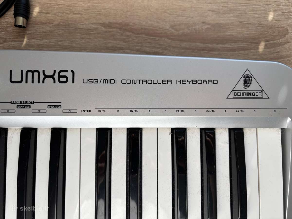 Behringer Umx61 Midi/usb klaviatūra – puiki būklė - nuotraukos Nr. 2