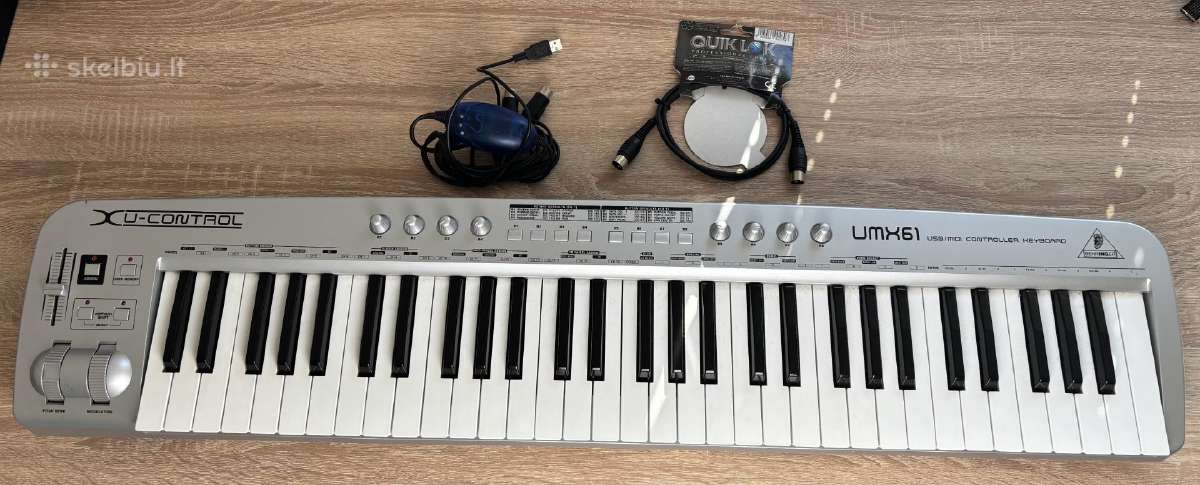 Behringer Umx61 Midi/usb klaviatūra – puiki būklė - nuotraukos Nr. 3