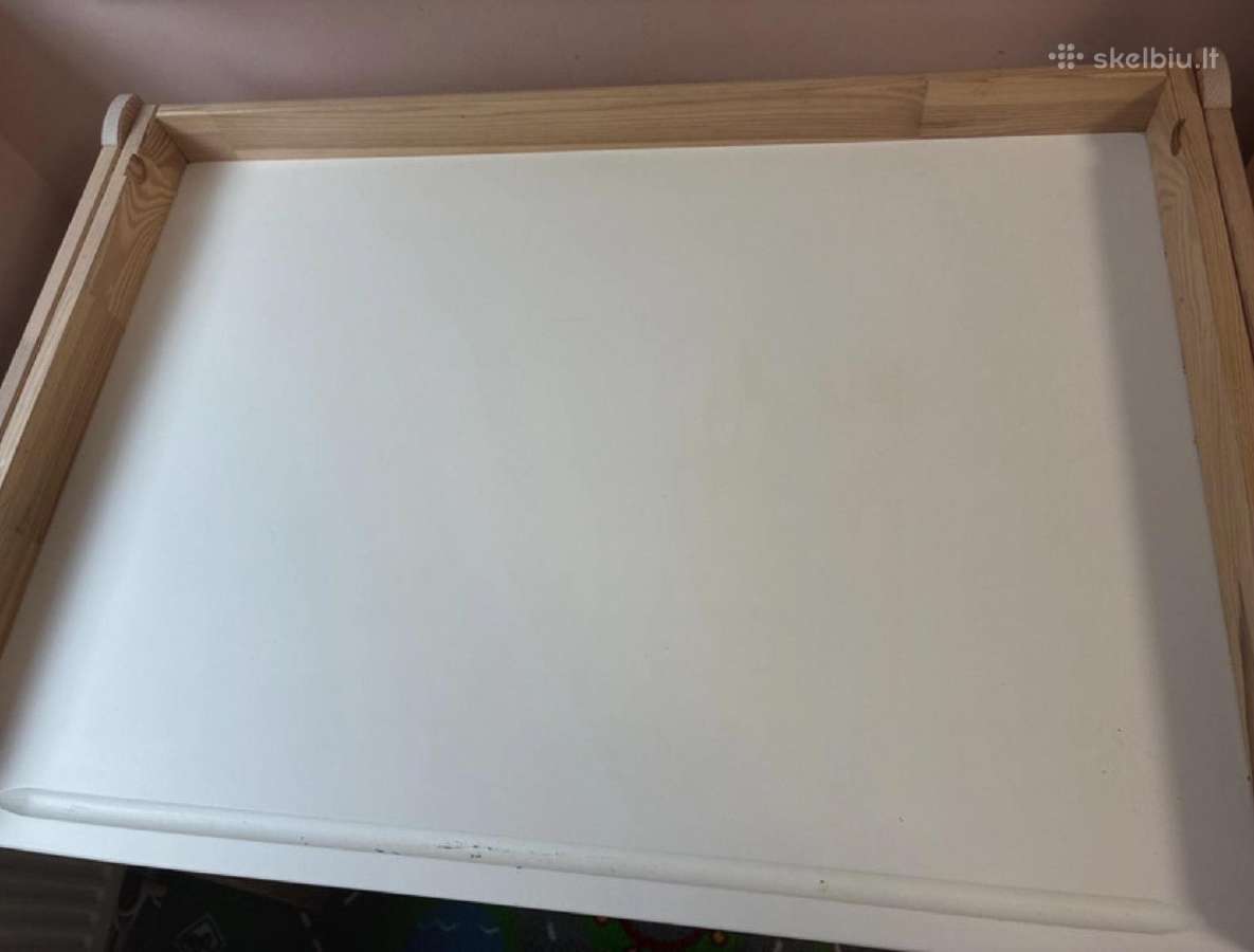 Vaikiškas rašomasis stalas Ikea + kėdė + kilimėlis - nuotraukos Nr. 4