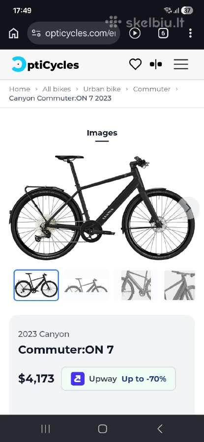 Canyon commuter elektrinis L 430wh 1x12 - nuotraukos Nr. 7