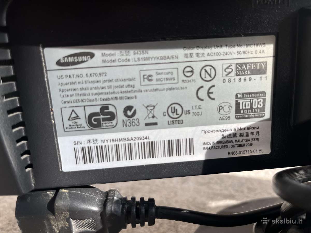 Naudotas Samsung monitorius - nuotraukos Nr. 2