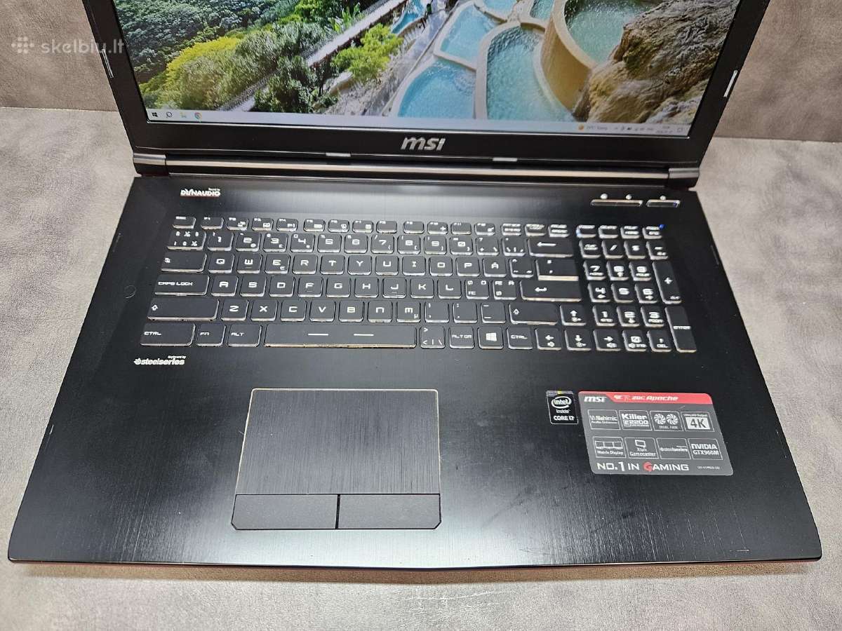 Msi/17.3"fhd/i7-5700hq/16ram/128ssd+500hdd/gtx960m - nuotraukos Nr. 2