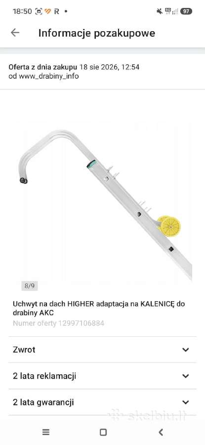 Kraigo kabliai kopėčioms - nuotraukos Nr. 3