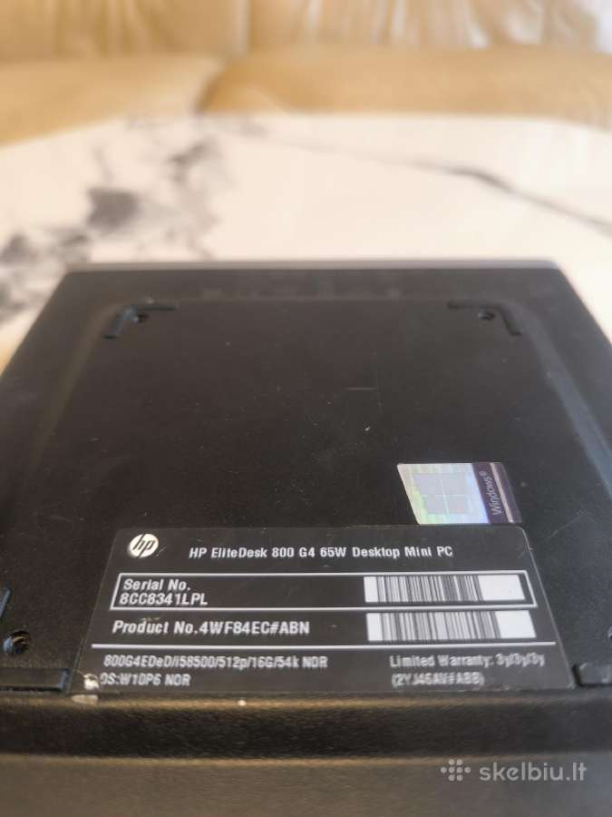 Mini Pc Hp Elitedesk 800 G4, SSD, Ddr4 Ramai - nuotraukos Nr. 4